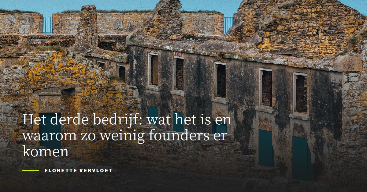 Het derde bedrijf: wat het is en waarom zo weinig founders er komen