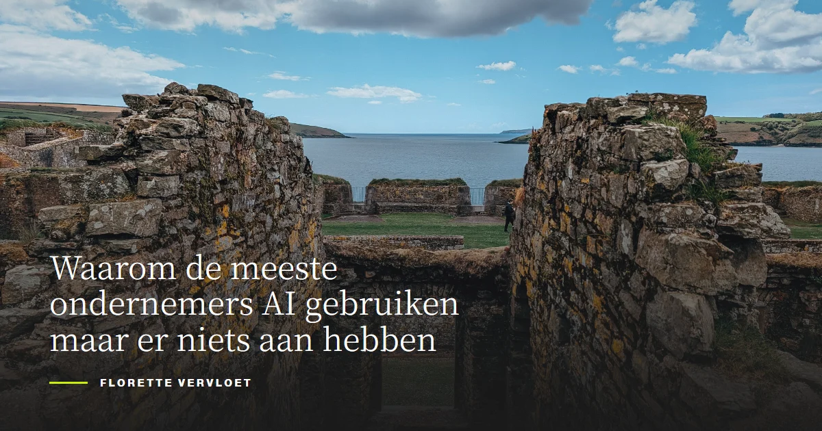 Waarom de meeste ondernemers AI gebruiken maar er niets aan hebben