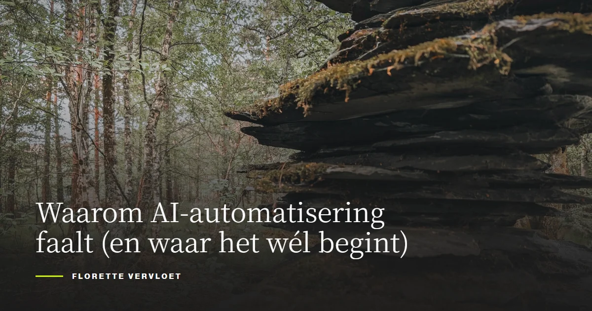 Waarom AI-automatisering faalt (en waar het wél begint)